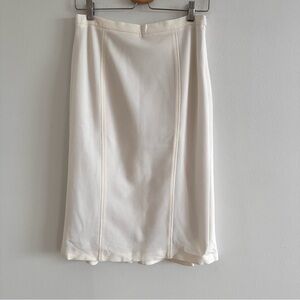 Charles Chang Lima off-white jersey knit midi skirt